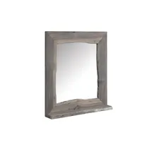 Massivmoebel24 Badspiegel Akazie 70x12x78 grau lackiert PURE ACACIA #603