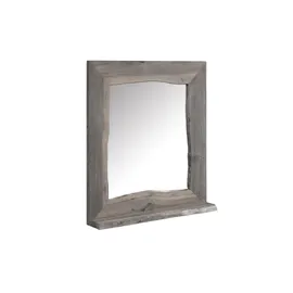 Massivmoebel24 Badspiegel Akazie 70x12x78 grau lackiert PURE ACACIA #603