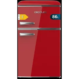 Cecotec Bolero CoolMarket 2D Origin 86 Retro-Kühlschrank (86 l, 893 mm hoch, Rot)
