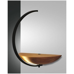 Fabas Luce Roseg Wand-Leseleuchte LED 1x95W Metall schwarz und Eichenholz