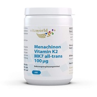 vitaworld Menachinon Vitamin K2 100 μg, All-trans MK7, 100% Bioverfügbarkeit, Vegan, 60 Kapseln