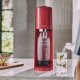 Sodastream Terra red + PET-Flasche 1 l + Zylinder 
