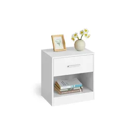 VASAGLE Nachtschrank 39,0 x 28,0 x 41,0 cm Weiß