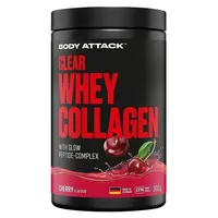 Body Attack Clear Whey Collagen Cherry Pulver 300 g