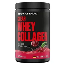 Body Attack Clear Whey Collagen Cherry Pulver 300 g
