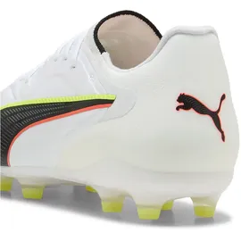 Puma King 20 Pro AG/FG Herren white/glowing red/yellow alert 42,5