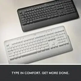 Logitech Signature K650, Volle Größe (100%), Kabellos, Bluetooth, Membran Key Switch, QWERTY, Graphi - Grau