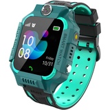 PTHTECHUS Kinder Spiel Smartwatch Telefon, Kind Armbanduhr Touchscreen Uhr mit Anruf Taschenrechner Taschenlampe Schrittzähler SOS Wecker Kamera, Geschenk für Jungen Mädchen Studenten (Blau)