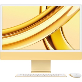 Apple iMac Z19G 59,62cm 23,5Zoll Apple M3 8C CPU/10C GPU/16C N.E. 16GB 1TB SSD Gbit Eth. MM NumKey TID DE - Gelb (Z19G-Z19GD/A-ARTO)