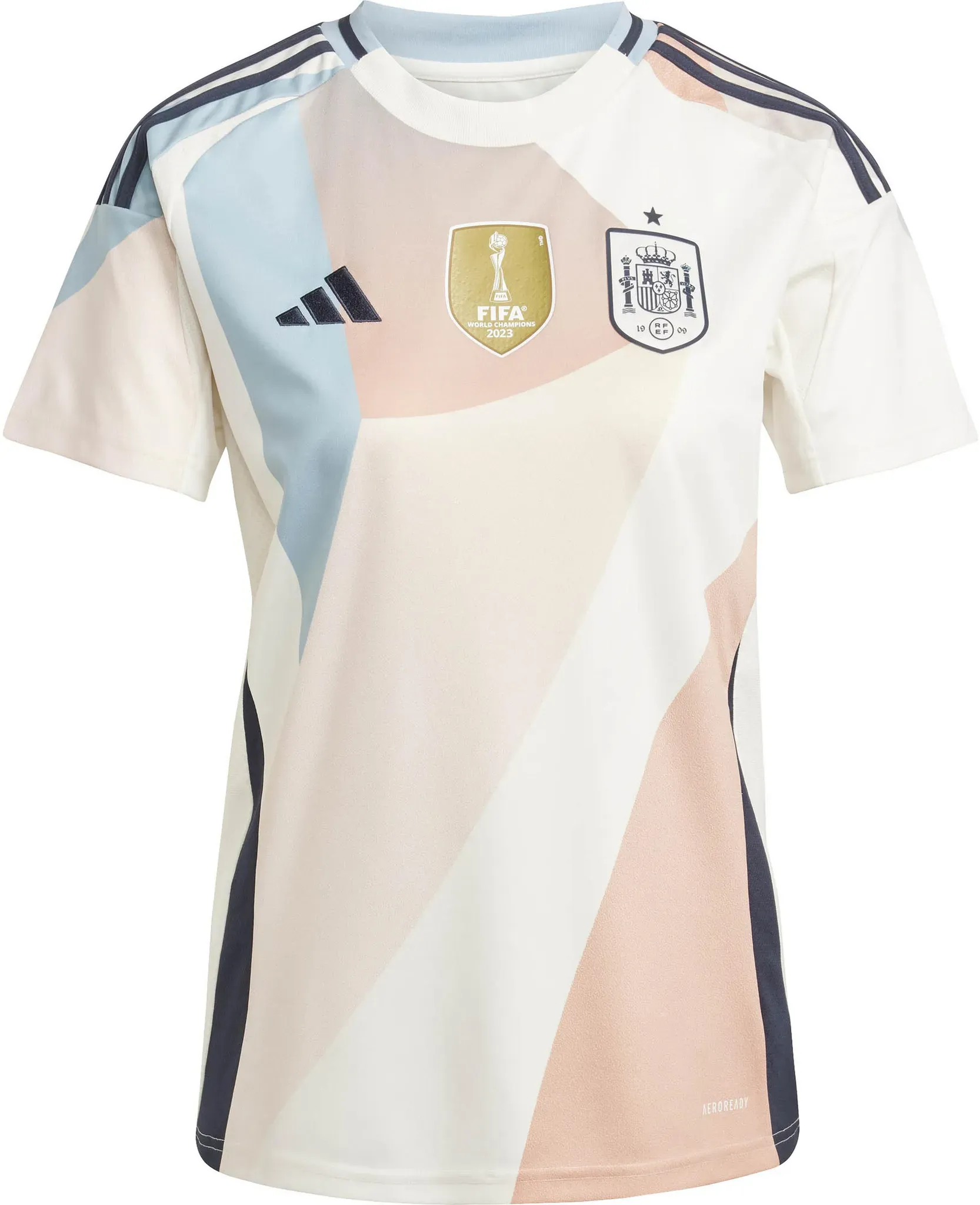 adidas Spanien Frauen EM 2025 Auswärts Teamtrikot Damen in chalk white, Größe L - beige