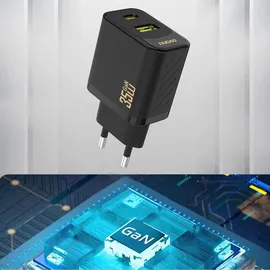 DUDAO A27 MaxC 35W Wandladegerät + USB-C Kabel – Schwarz