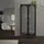 ML-Design Vitrinenschrank 80 x 175 x 40 cm Schwarz