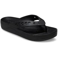 Crocs Damen Via Platform Flip Sandale, Schwarz, 34 EU