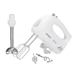 SEVERIN Handmixer HM3822 mit Stabmixer-Aufsatz 300W 5 Geschwindigkeitsstufen weiß