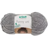 Gründl Funny uni 100 g hellgrau Handarbeit - 120 m Nadelstärke 5-6, 100% Polyester