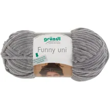 Gründl Funny uni 100 g hellgrau Handarbeit - 120 m Nadelstärke 5-6, 100% Polyester