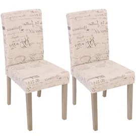 chefgastro Esszimmerstuhl Textil beige 2er Set