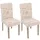 chefgastro Esszimmerstuhl Textil beige 2er Set
