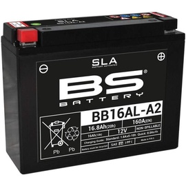 BS Battery 300839 BB16AL-A2 AGM SLA Motorrad Batterie, Schwarz