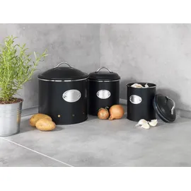 Wenko 3er-Set Vorratsdose Nero", (schwarz,