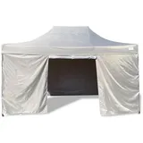 GRASEKAMP Faltpavillon Modena 3 x 4,5 m inkl. Seitenteile Grau