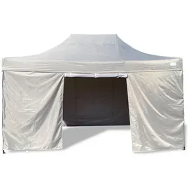 GRASEKAMP Faltpavillon Modena 3 x 4,5 m inkl. Seitenteile Grau