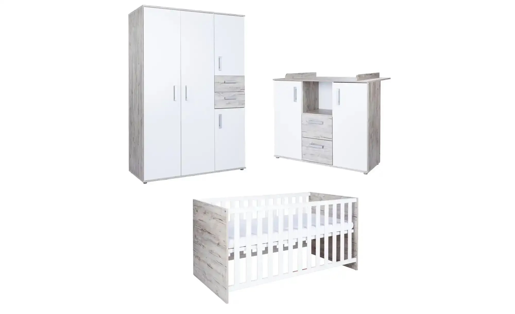 Babyzimmer 3er-Set  Bennet , mehrfarbig , Maße (cm): B: 387 H: 361