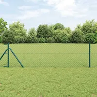 vidaXL Zaunpfosten 25 x 940 cm Grün/Stahl