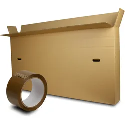 Paket.ag Fahrradkarton (1600 x 200 x 800 mm) – doppelwellig, mit Packband-Versandkarton für Fahrräder