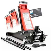 Arebos 3T Hydraulischer Rangierwagenheber 4T extra Flach 75mm-500mm Jack 4000 kg KFZ Auto PKW Hydraulik Doppelkolben 360° Rollen Heber