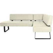 K+W Komfort & Wohnen Eckbank K+W KOMFORT & WOHNEN "Spider II", weiß (bianco 33, schwarz), B:195cm H:88cm T:165cm, Sitzbänke, Eckbank, Sitzsteppung, bequem durch Sandwichbauweise, 2 Stellmaße