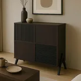 Mendler HWC-O40 Kommode 94 x 79 x 40 cm Walnuss-Optik