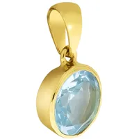 Fascination by Ellen K. Anhänger 585 Gelbgold Blautopas
