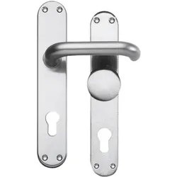 Wechselgrt./Drücker/Schilder PZ Swiss TS 70 mm natur eloxiert