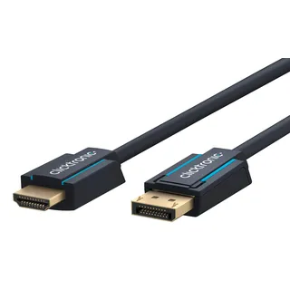 Clicktronic DisplayPort/HDMI Adapterkabel 10 m Blau