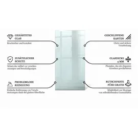Tulup Tischplatte Transparent, Glas, 120x0.4x60 cm Esszimmer, Tische, Esstische, Tischsysteme, Tischplatte