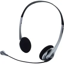Renkforce On Ear Headset kabelgebunden Stereo Schwarz, Silber Lautstärkeregelung Computer