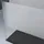 doporro Duschwand Duschtrennwand 130x200 Walk-In Dusche schwarz mit Doppel-Stabilisator aus Echtglas 8mm ESG-Sicherheitsglas Milchglas-Streifen