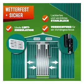 Gardebruk Metallgerätehaus 2,5 x 2 m grün