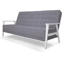 VitaliSpa Schlafsofa Dion mit Klappfunktion, Grau, moderne 3-Sitzer Gästecouch