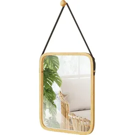 Vicco Spiegel Mirno, Bambus, 34 x 41.5 cm mit verstellbarem Gurt,