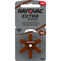 30 Stück (5 Blister) Rayovac Typ 312 Hörgerätebatterie Zinc Air P312 PR41 ZL3 mit 2 Stück LUXTOR® Reinigungstücher für Hörgeräte und Otoplastiken