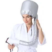 SYXLS Attachment für Haartrockner, Helm-Trocknung Kappe für Haare, Trockenhaube mit Gummiband, für Frauen und Mädchen, Nasses, Dickes Haar (Grau)