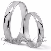 Trauringe123 Trauring Hochzeitsringe Verlobungsringe Trauringe Eheringe Partnerringe aus 925er Silber, J41x 51