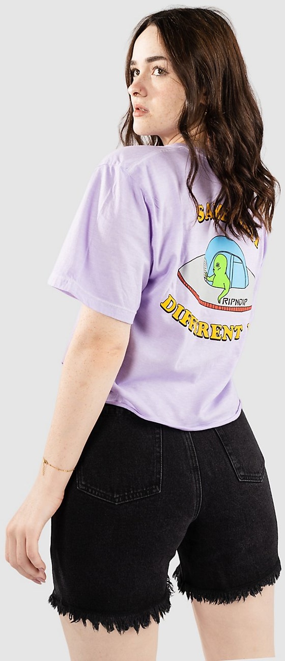 RIPNDIP Same Shit Different Day Cropped Baby T-Shirt lavender Gr. S