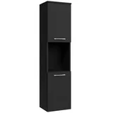 Badplaats Montreal Badezimmerschrank 30 x 131 x 30 cm Grün/Schwarz Matt