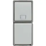 Siemens DELTA fläche IP44 Schuko-Steckdose, dunkelgrau/hellgrau 5TD4811