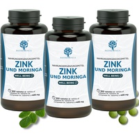 RedMoringa® Zink Tabletten 15 mg - 900 vegane Tabletten - Hochdosiertes Zink und Moringa für optimale Gesundheit, Zink Kapseln in Premium Qualität - für Energie und Immunität