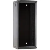 DSIT 15 HE, 10” Serverschrank mit Glastür (BxTxH) 312x310x752mm - Schwarz - für Zuhause und im Büro