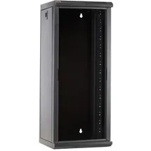 DSIT 15 HE, 10” Serverschrank mit Glastür (BxTxH) 312x310x752mm - Schwarz - für Zuhause und im Büro